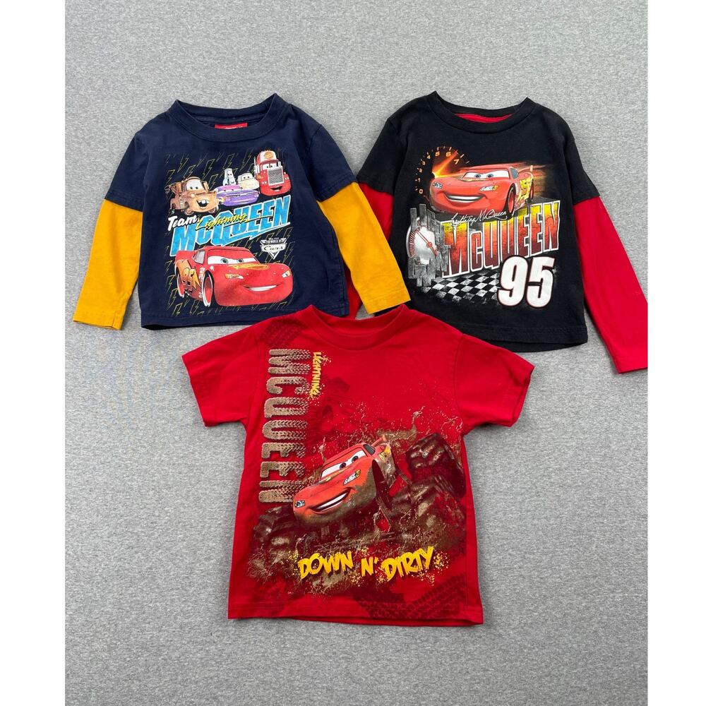 Disney Pixar Cars T-Shirt Bundle Toddler 2T/3T Lightning McQueen Mater